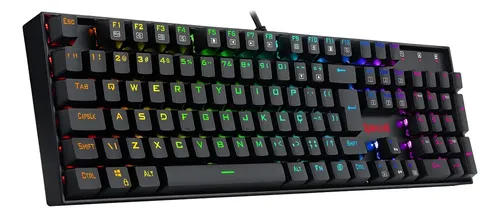 Teclado Gamer Redragon Mitra Outemu Brown Brasil Preto Rgb Preto Português Brasil