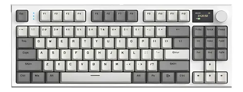 Teclado Mecânico Gamer Bluetooth 2.4g Attack Shark K86rgb Cinza